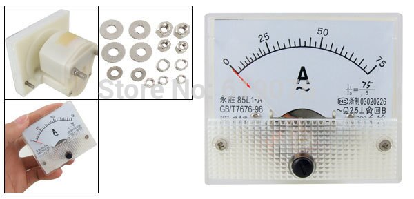 85L1 AC 0-75A Rectangle Analog Panel Ammeter Gauge – Grandado