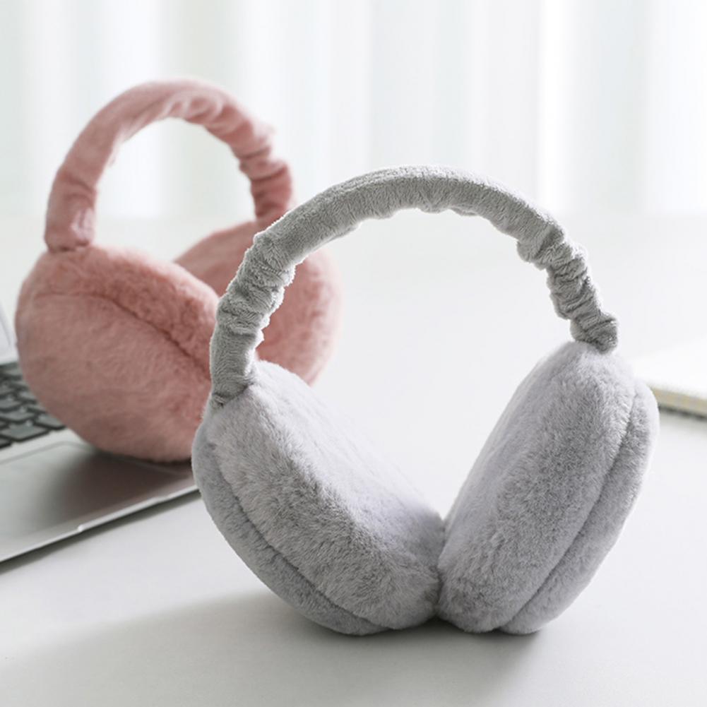 Unisex Ear Warmer Cute Plush Hamburger Shape Warm Keeping Earmuff Winter Women Faux Rabbit Fur Rotating Adjustable Ear Covers