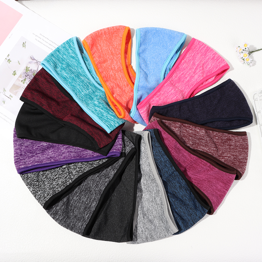 Ear Muffs Headband Women Men Winter Sweatband Running Headband Ear Warmer Fleece Ear Cover Outdoor Sports Hair Sweat Hair Bands