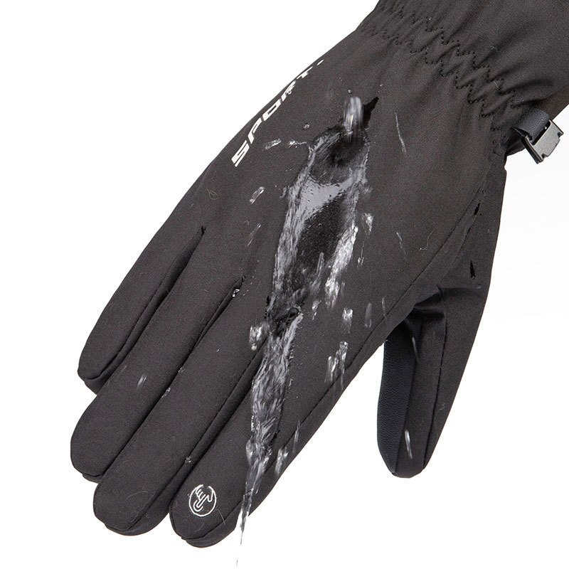 Bison denim vinter varme handsker til mænd berøringsskærm skridsikker vandtæt tykkere skiløb cykling udendørs sport varme handsker  s055