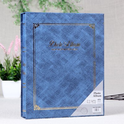 4D6 inch photo album 200 pages scrapbook baby family scrapbook photo album wedding photography photo album scrapbook photo album: Blue