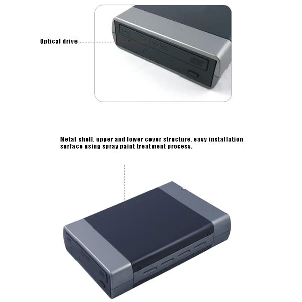 External HHD Enclosure DVD Drives Optical Drive Box Accessories for PC Computer FKU66