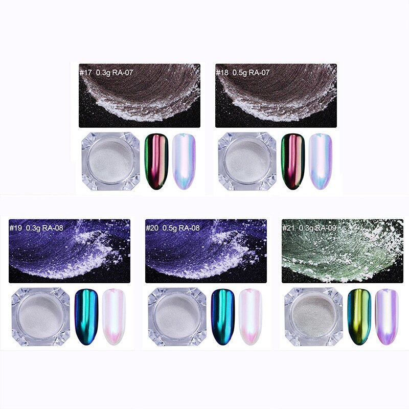 Accessoires pour ongles en poudre pour ongles miroir poudres scintillantes Pigment caméléonique poussière Art des ongles décorations pour ongles