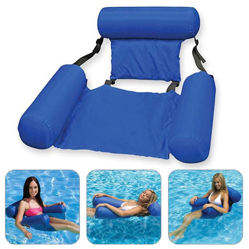 Zomer Opblaasbare Stoel Opvouwbare Drijvende Rij Pvc Zwembad Water Hangmat Air Matrassen Bed Strand Water Sport Lounger Stoel