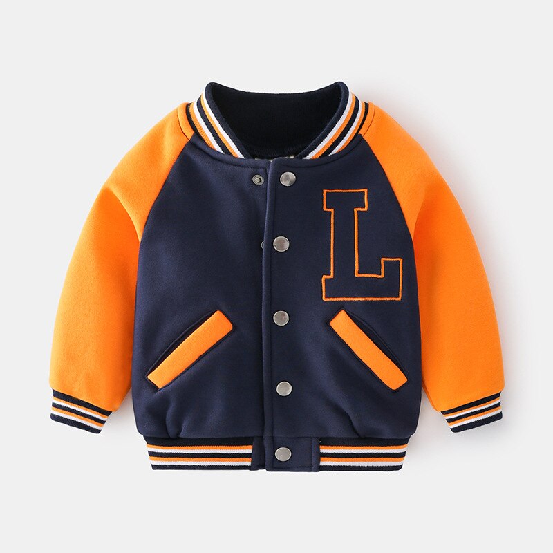 Chaqueta Bomber para niño, camisa de béisbol, prendas de vestir exteriores, ropa Infantil de para adolescentes: 90(Height85-90cm)