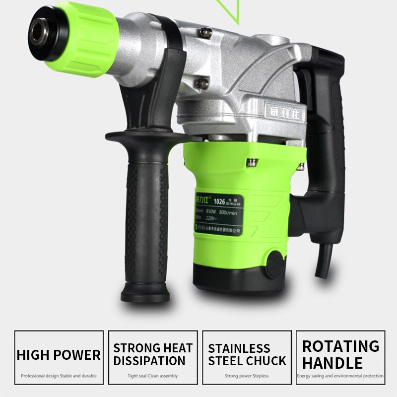 2026 Dual-Purpose Impact Elektrische Hamer Pick Driller Multifunctionele Elektrische Pick Hamer Boor Machine Handheld Elektrische Pick