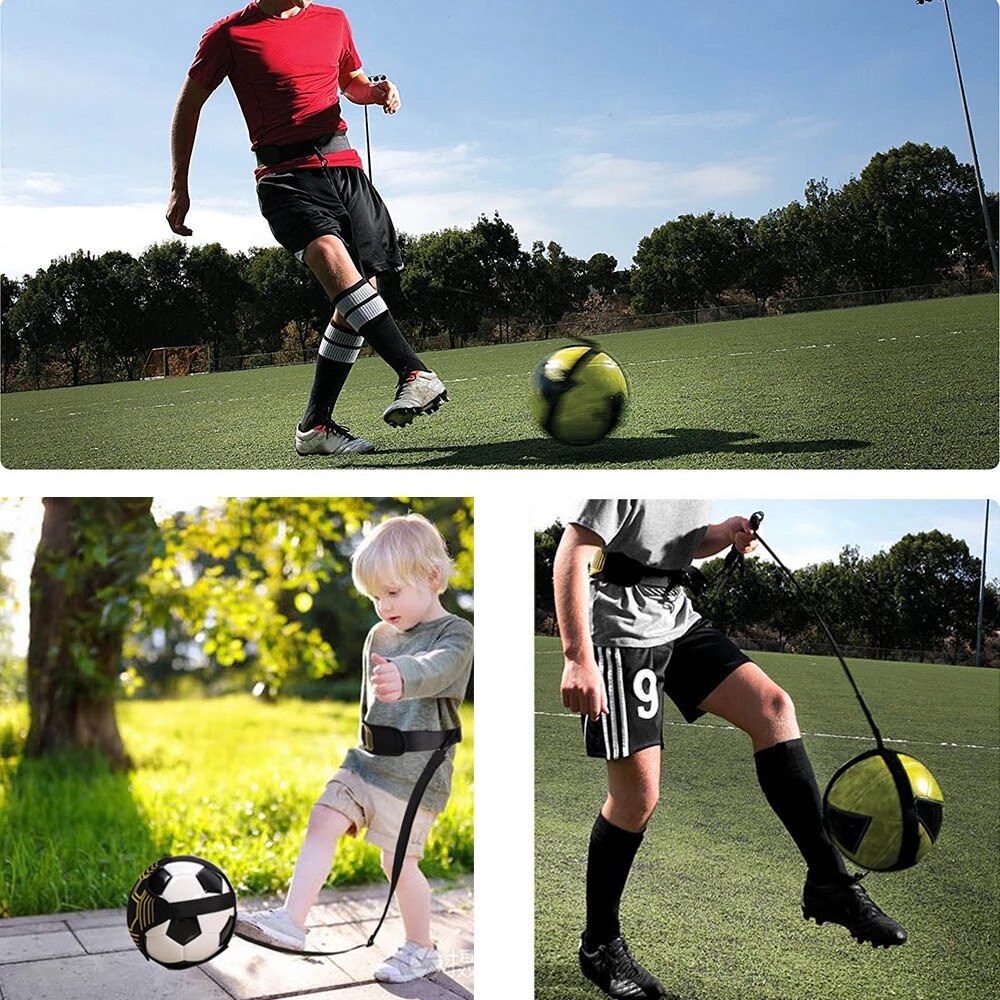 Fußball Volleyball-Training Gürtel Fußball Ball Kick Solo Trainer Jonglieren Taschen Kinder Kinder Turnhalle Hilfs Kreisen Taille Gürtel Band