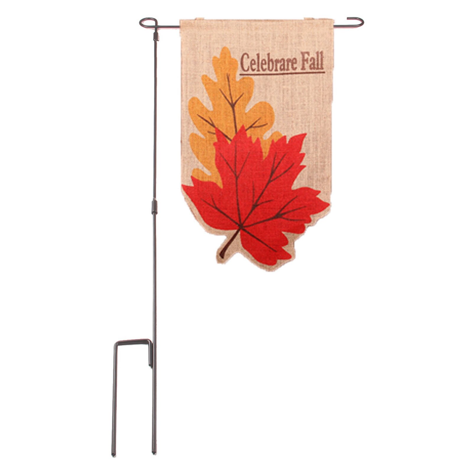 1set Garden Iron Flag Pole Outdoor Yard Flags Stand Flag Banner Holder Lawn Flag Rack Yard & Garden Decor