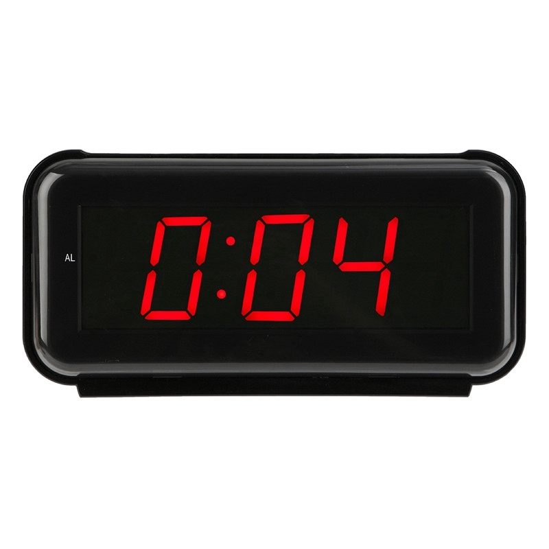 LED Digital Dispaly Modern Clocks Snooze Alarm Clock Timer 24 Hour Desk Table Desktop Office Clock: Red