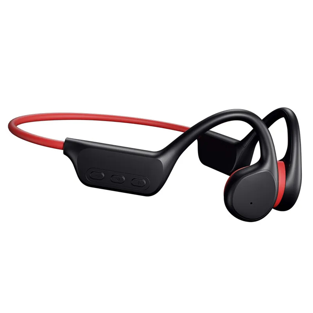 Bone Conduction Headset X7 IPX8 32GB Geheugen 5.3 Bluetooth Draadloze Headset met microfoon Waterdicht Zwemmen 2024 Nieuw: Rood