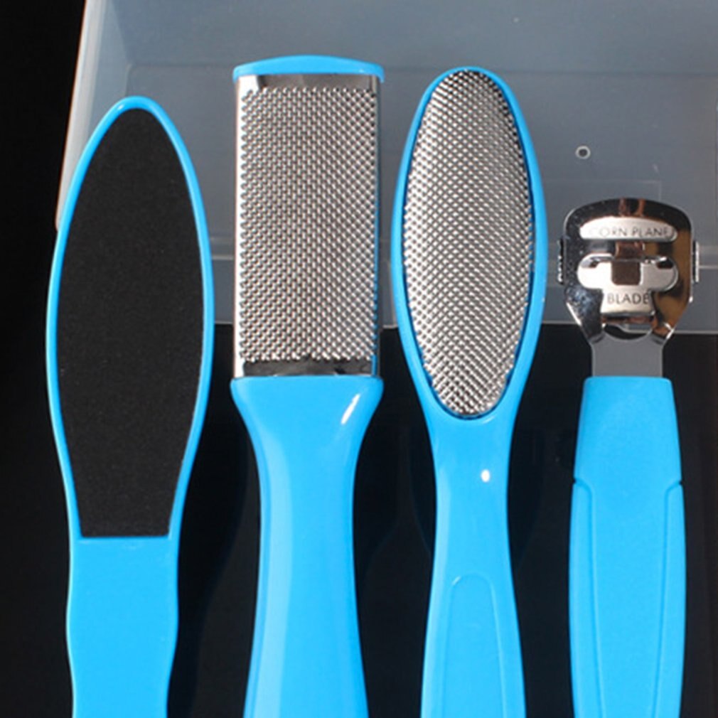Huit en 1 ensemble d'outils de pédicure 430 en acier inoxydable plastique enlever la peau morte enlever les callosités pédicure pied grattoir