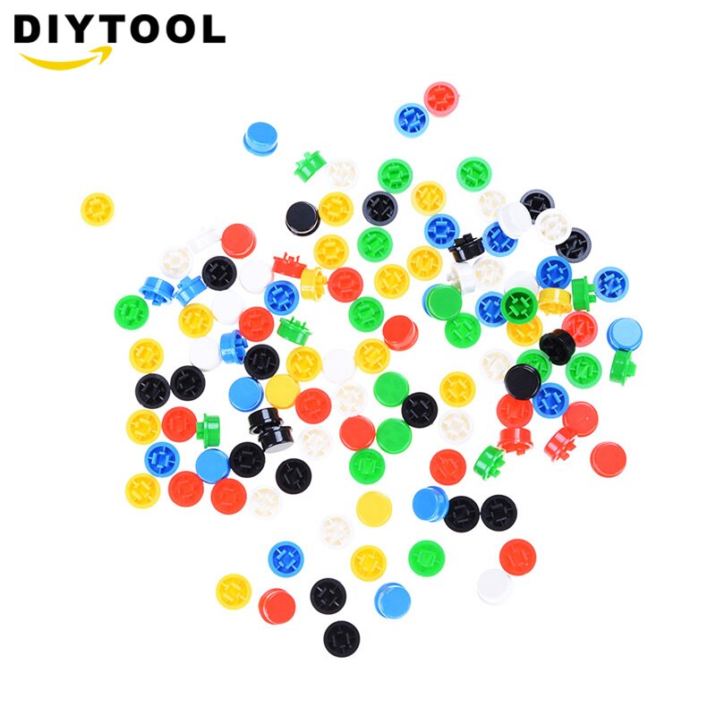 140Pcs Round Tactile Button Caps Kits 9.58*5.1mm for 12*12*7.3mm Micro Tact Switch For Arduino