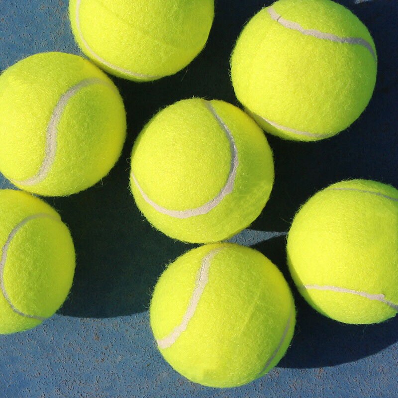 10Pcs Rubber Tennis Ball High Resilience Durable Tennis Practice Ball for School Club Competition Training