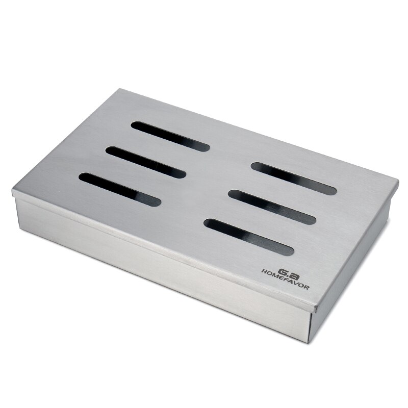 G.a HOMEFAVOR – boîte de fumeur en bois pour Grill, trou en acier inoxydable, générateur de fumée froide, boîte personnalisée pour BBQ: Kt038