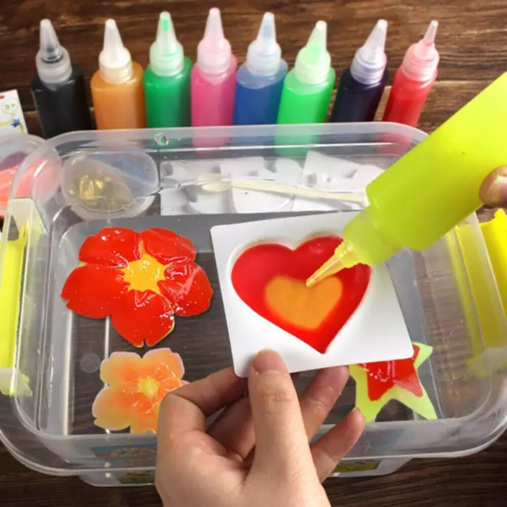 Cuentas mágicas de elfo de agua para niños, juego de pintura al agua, de cristal, gelatina, hada del océano, bricolaje, arte de Gel hecho a mano,