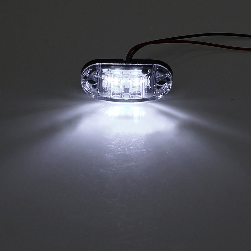 Wit LED Zijmarkeringslichten Voor Auto Vrachtwagen Trailer 10 V-30 V 12LM 50000 Uur