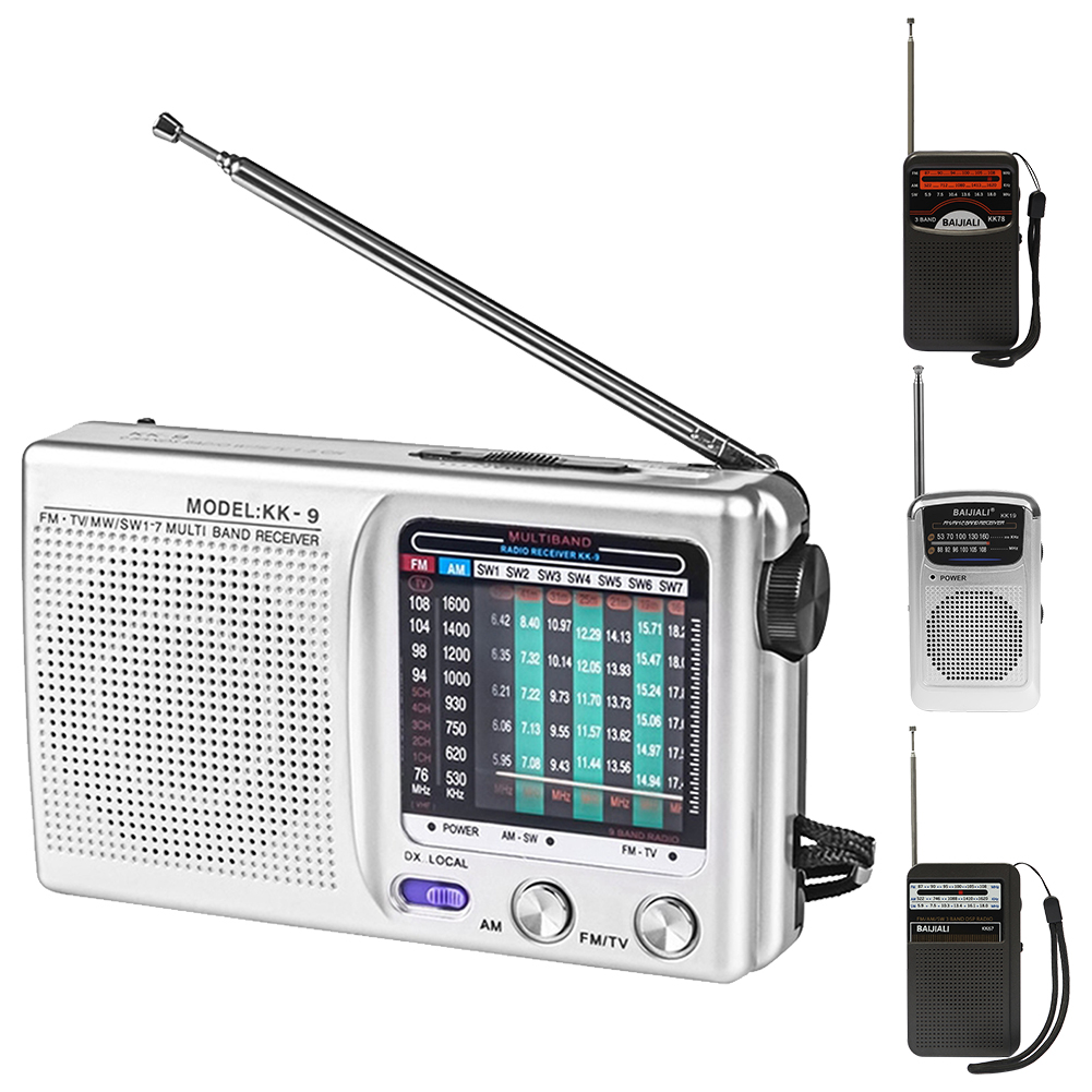 Radio AM FM portatile Ricevitore portatile di alta qualità Altoparlante incorporato con cuffie standard da 3,5 mm Radio di emergenza