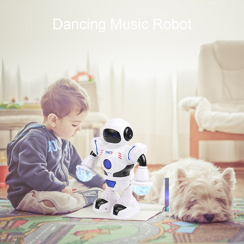 Musica Danza Robot Per I Bambini Del Bambino Danza Musicale Robot Giocattolo Ragazzi Rotante Smart Giocattoli Regali di Natale Action Figures E Giocattoli trasformatore