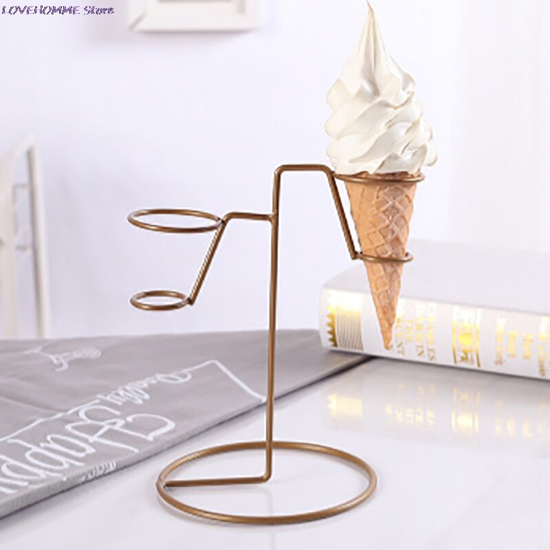 Ice Cream Cone Holder Display Stand Birthday Wedding With Base Popcorn Reusable Restaurant Sushi Hand Rolls Sweets Shop Party