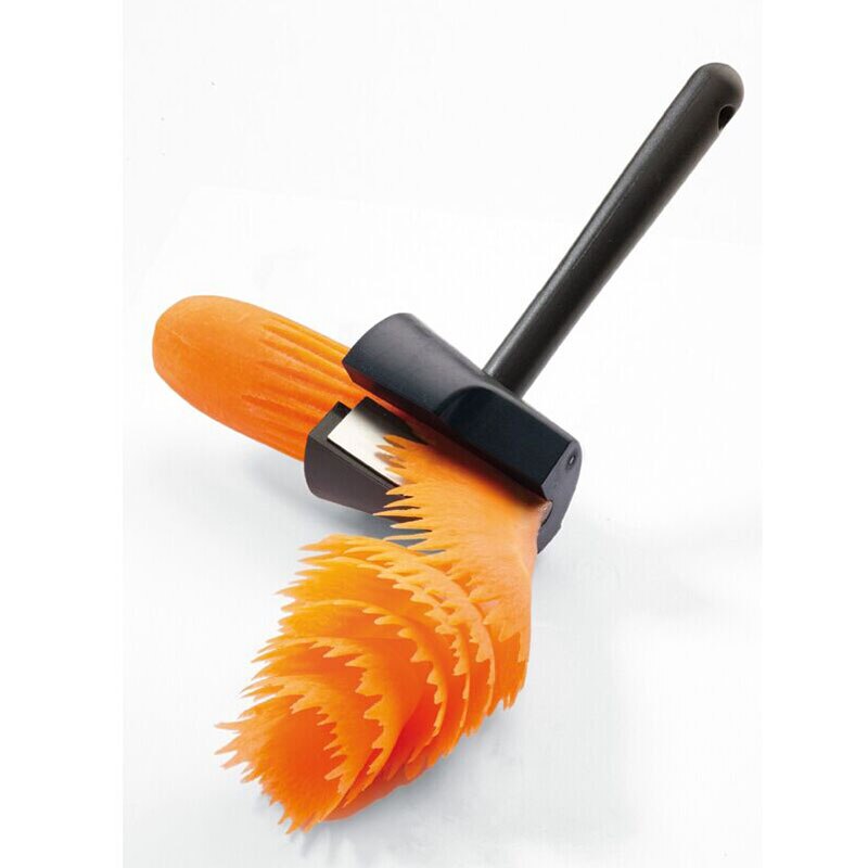! 1 Uds. Cortador en espiral de zanahoria, dispositivo de corte en forma de embudo, utensilios de cocina, plato de fruta fresca con rollo de flores