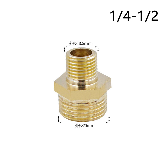 Brass Pipe Hex Nipple Fitting Quick Coupler Adapter 1/8 1/4 3/8 1/2 3/4 1 BSP Male to Male Thread Water Oil Gas Connector: 2-4