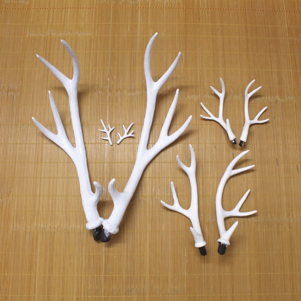 White Simulation Plastic Deer Antlers DIY Cosplay Animals Horn Headband Artificial Antlers DIY Accessorie Halloween Prop