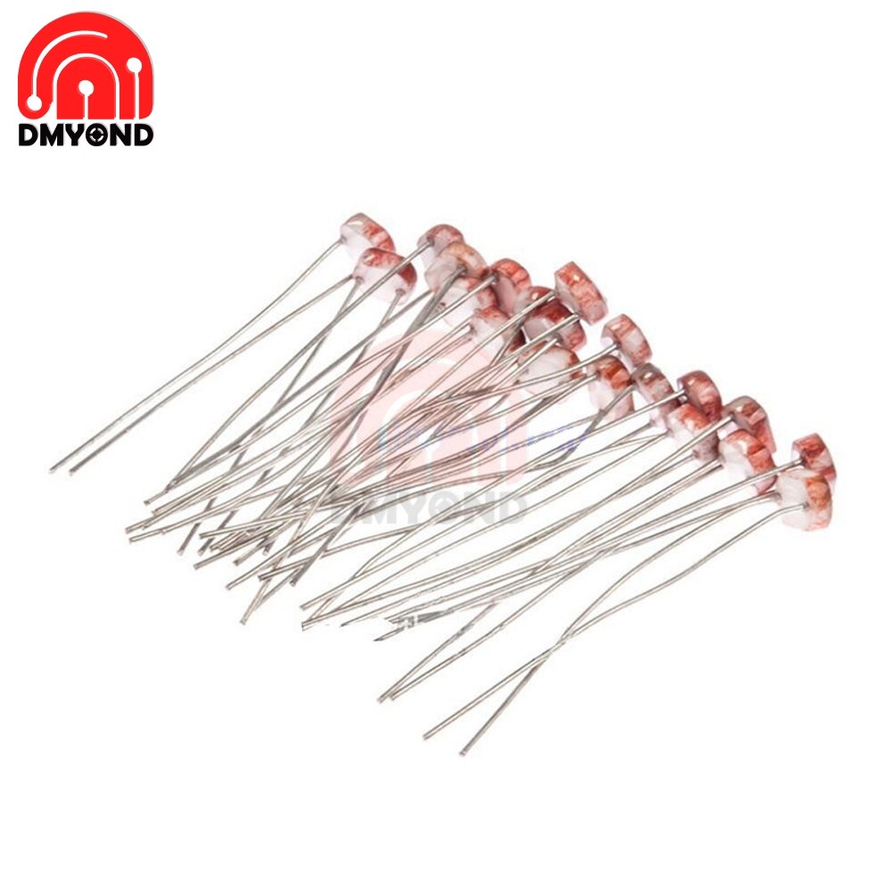 50PCS/lot LDR Photo Light Sensitive Resistor Photoelectric Photoresistor 5528 GL5528 5537 5506 5516 5539 5549 For Arduino