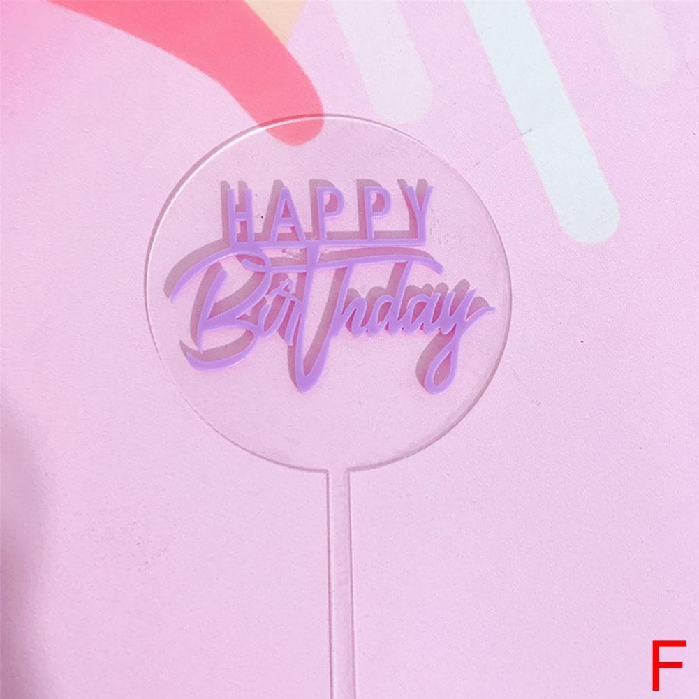 Double Layer Acrylic Cupcake Topper Happy Birthday Topper Shower For Birthday Party Baking Cake Cake Baby Supplies Decorati F1E5: F