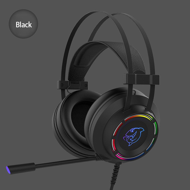 Headset Over-ear Wired Game Earphones Gaming Headphones Deep Bass Stereo Casque With Microphone For PS4 Xbox PC Laptop Gamer: black