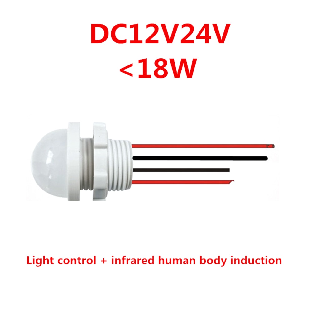 Mini Light Switch PIR Sensor Detector LED 12V 24V PIR Infrared Motion Sensor Switch Wiring Infrared Sensor for 18W Ceiling Lamp