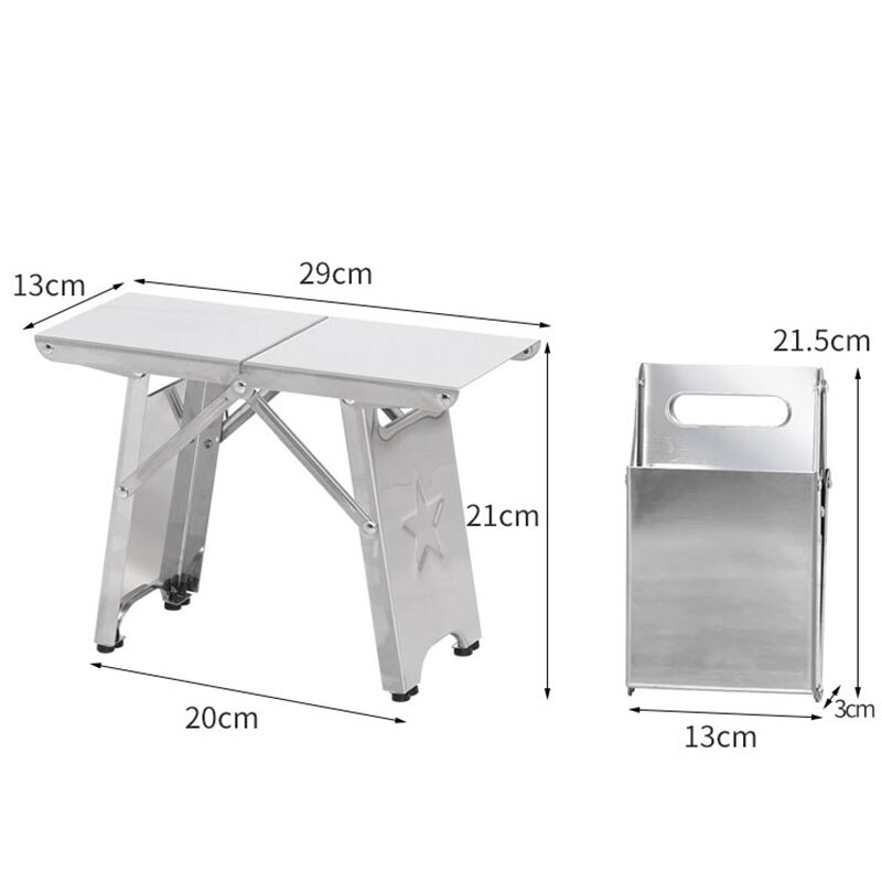 Folding Rvs Mini Viskrukje Picknick Stoel Tuin Kruk Draagbare Wandelen Strand Reizen
