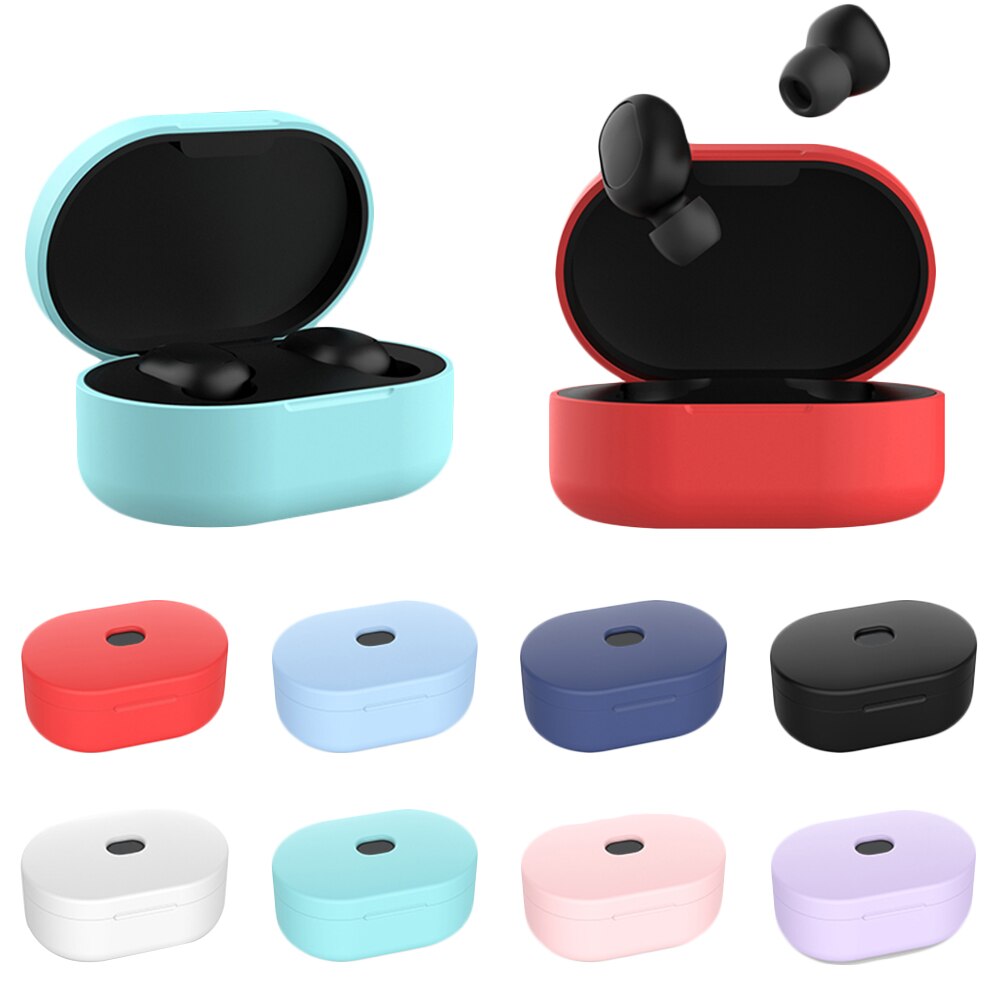 Funda de silicona para auriculares Xiaomi Redmi AirDots, carcasa para auriculares inalámbricos por Bluetooth, TWS, 1, 2 cajas