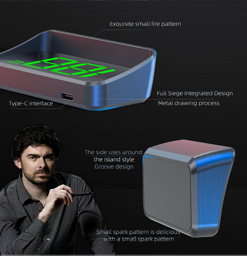 Xiaomi hud head-up-display auto-gps digitaler tachometer universal-geschwindigkeits-windschutzscheibenprojektor plug&play auto-elektronikgeräte