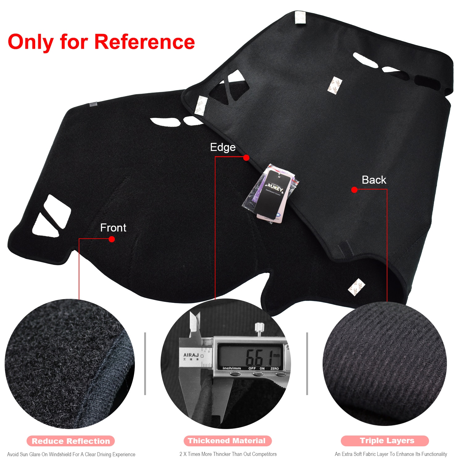 Car Dashboard Cover For Hyundai Creta ix25 Dashmat Dash Mat Pad Instrument Platform Carpets Accessories