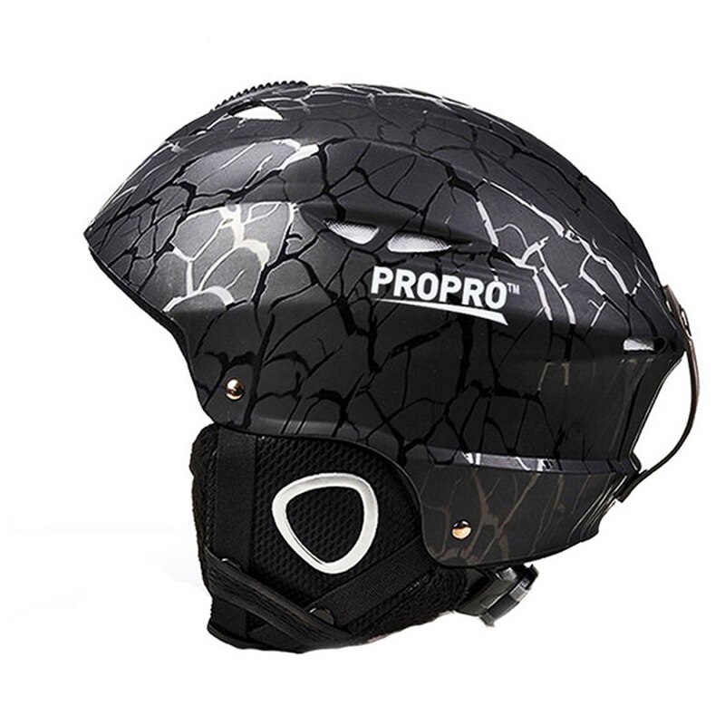 Skiën Helm Herfst Winter Volwassen En Kinderen Snowboard Skateboard Skiën Apparatuur Sneeuw Sport Safty Ski Helmen: Black / L(56-59)