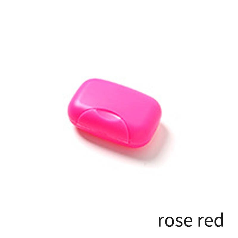 Estojo de sabonete redondo para viagem, portátil, cor, recipiente, caixa de sabonete, chuveiro, casa, banheiro, vedado, suprimentos para viagem: rose red / S