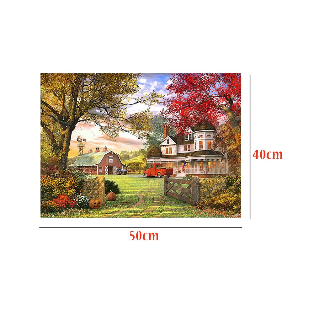 50x40cm Wall Art Dot 5D Home Decor Adults Kids Crafts Hotel DIY Landscape Restaurant Diamond Painting Kit Point Pen Living Room