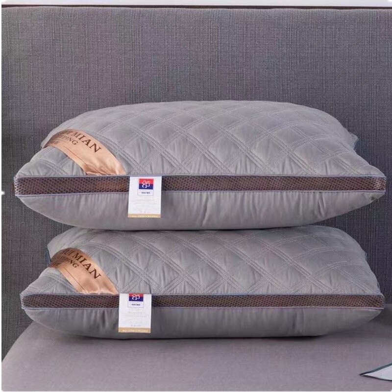 Almohada tridimensional de algodón y seda para el hogar almohada elástica suave de 5 estrellas para Hotel, almohadas para dormir para dormitorio, 1 unidad
