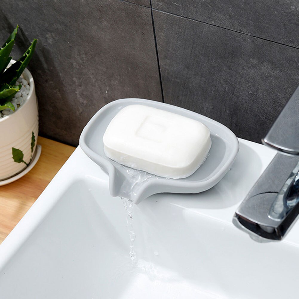 Portable Silicone Soap Holder Non Slip Soap Box Toilet Shower Case Holder ContainerBathroom Gadgets Dish Tray Holder Storage Box