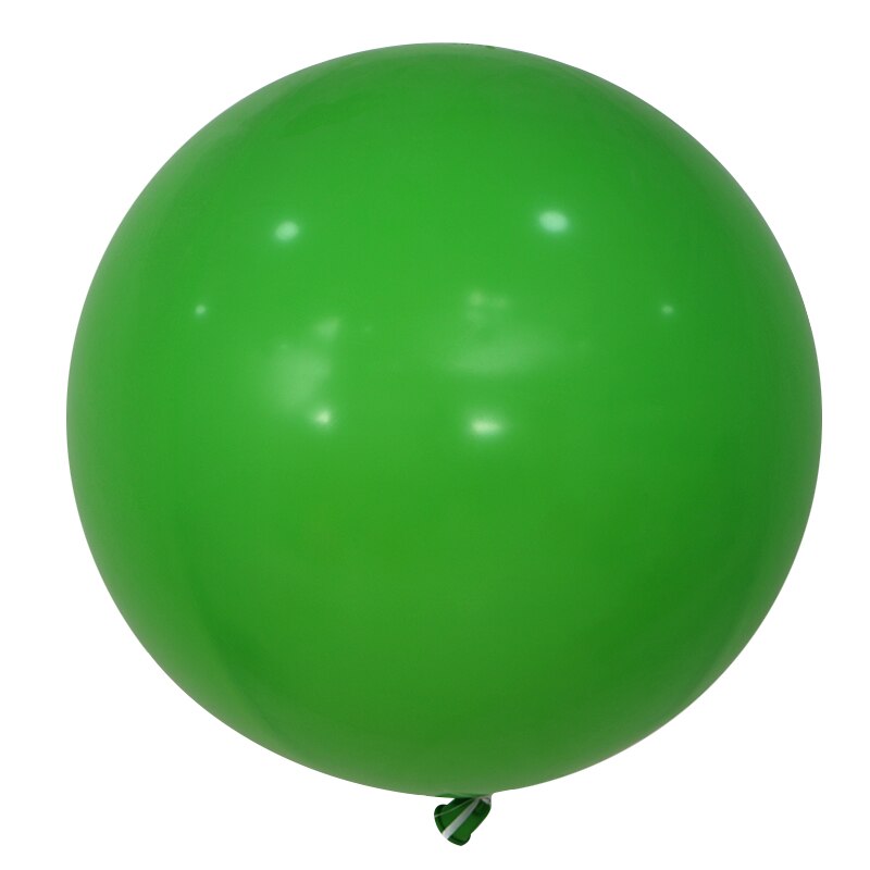 1PC Giant 90cm 36 inch Colorful Round Latex Balloons Helium Inflable Wedding Birthday Party Large Balloon Decoration: Green