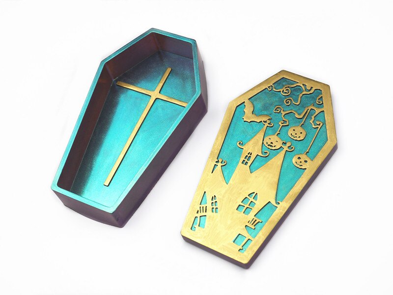 Diy cristal caixão molde de silicone contendo caixa de armazenamento de jóias moldes de silicone para resina jóias fazendo molde de fundição artesanal: Mold 5