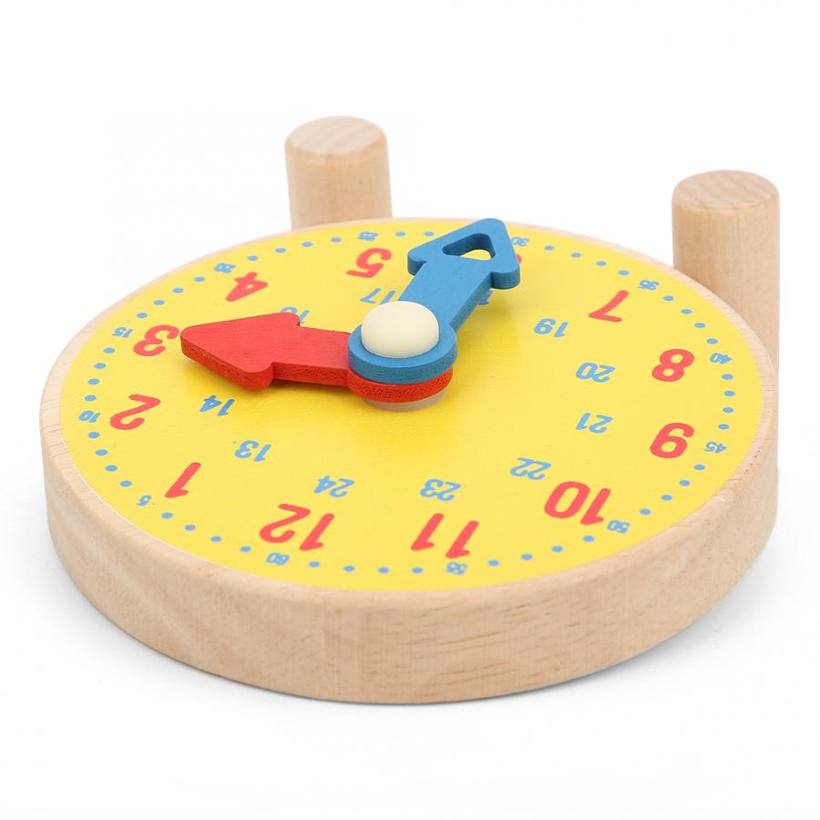 Numbers Clock Model Toy Wooden Clock Learning Educational Kindergarten Toy for Children