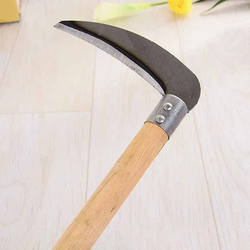 Cortacésped agrícola de mango largo, cortacésped de trigo, cuchillo de deshierbe para césped y jardinería, herramientas de jardín para granja, 1 Uds.