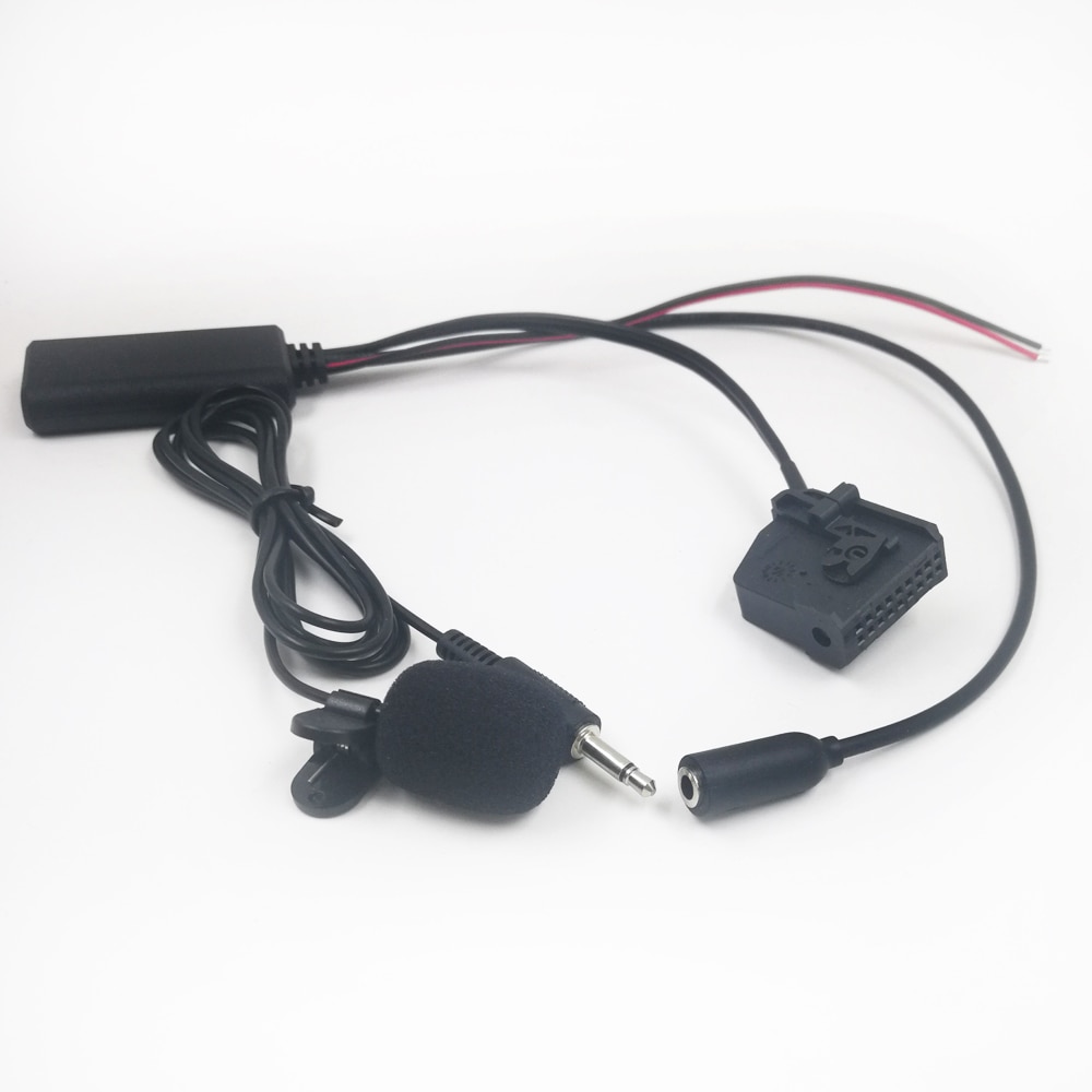Biurlink – autoradio sans fil Bluetooth 18 broches, avec adaptateur de musique AUX-In, Microphone, mains libres, pour Volkswagen VW RNS2 MFD2