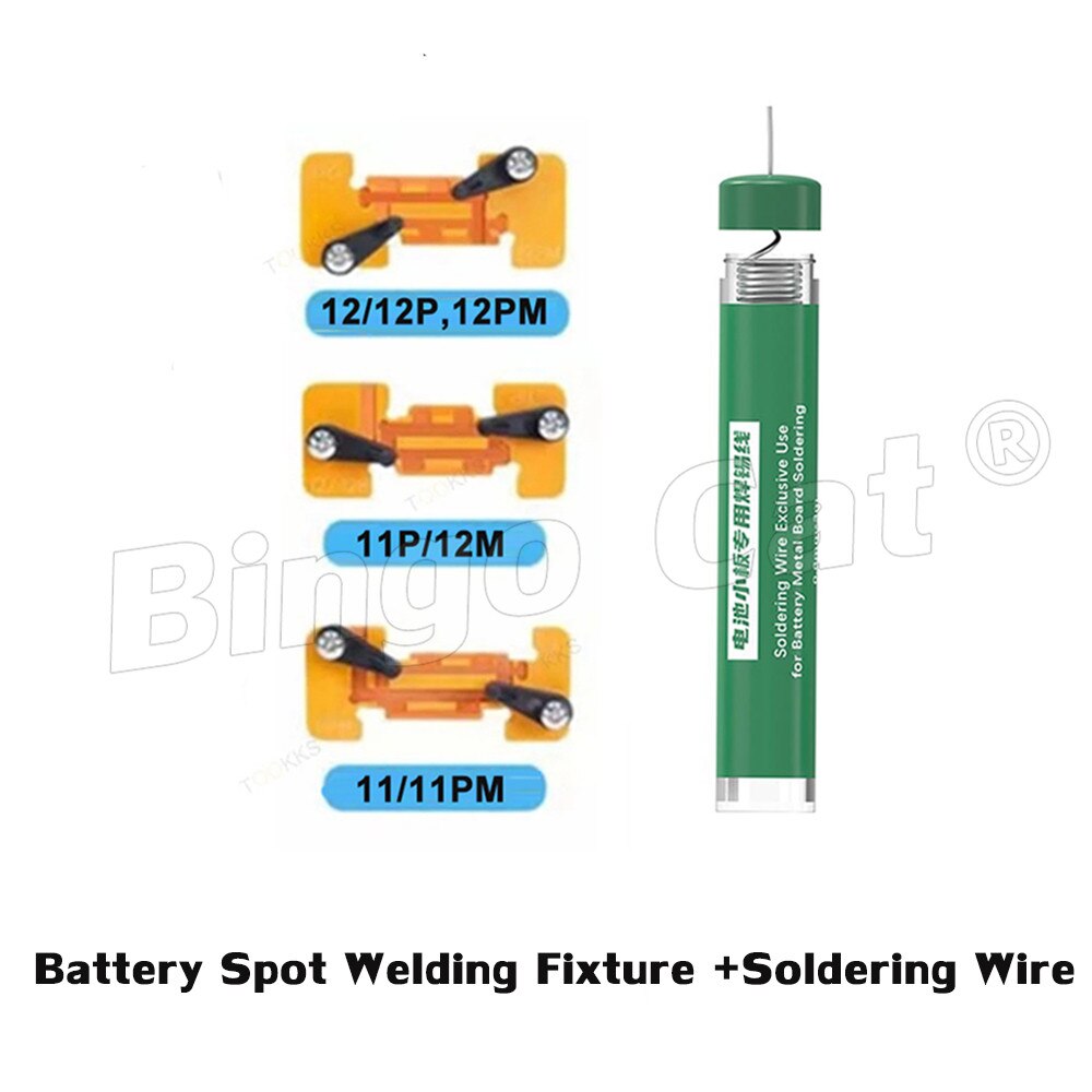 Battery Soldering Wire+Welding Fixture Exclusive Use For iPhone 11 12 13 pro Bateria Matel Board Soldering No Spot Welding Tools: Comboo 1