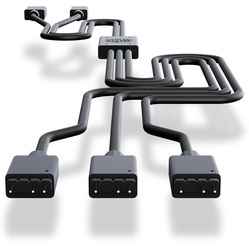 Cooler Master A-RGB 1 to 3 Addresable RGB conmector Cable Splitter for MasterFan Addressable RGB Computer Chassis Fans