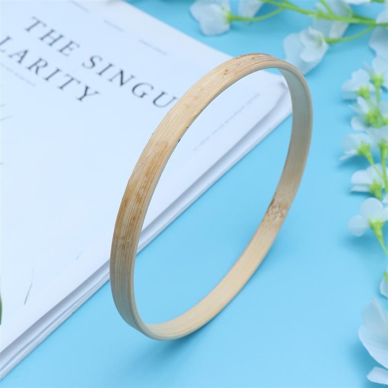 10-26cm aro de bastidor de madera herramienta de aro de bordado circular de bambú para punto de cruz mano DIY arte chino herramienta de costura A35