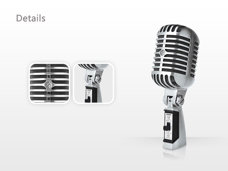 55sh Ii Elvis Microfoon Classic Retro Mic 55 Sh Ii Metalen Schommel Professionele Dynamische Bedrade Microfoon Voor Karaoke Opname