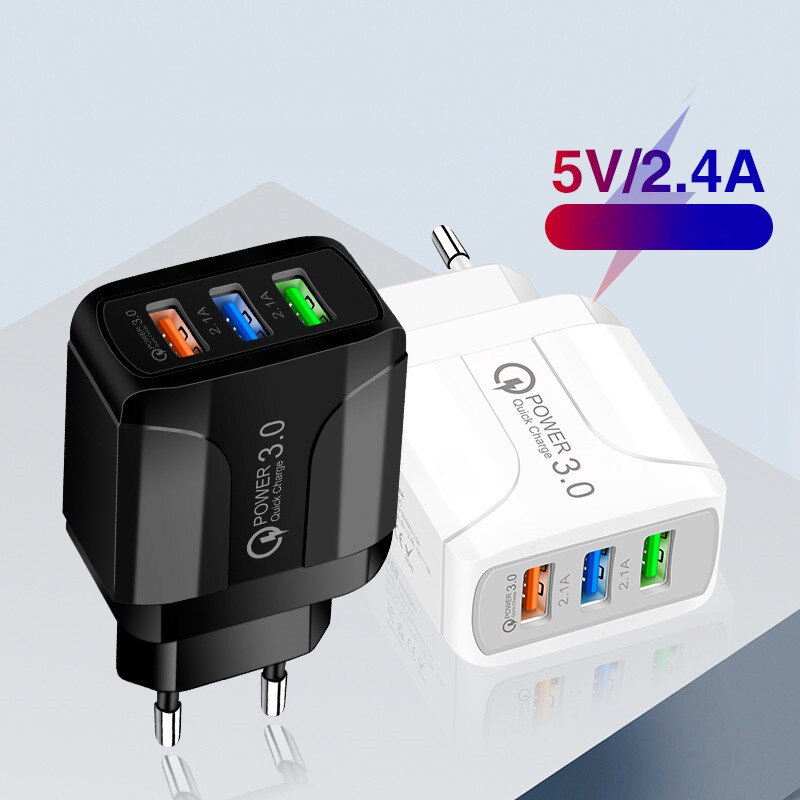 5v 2a ue/eua/reino unido plugue adaptador 3 usb carregador de parede para samsung iphone xiaomi carregador do telefone móvel para ipad viagem universal ac power