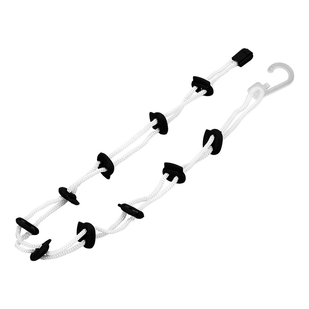 70CM cuerda colgante con Red con ganchos secado de medias Calcetines Rack tendedero calcetines multipropósito línea de ropa para acampar al aire libre casa: Blanco